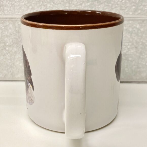 Vtg Al Agnew Bald Eagle Coffee Mug Cup Ceramic Signed 1997 Wildlife Collection - Picture 6 of 10